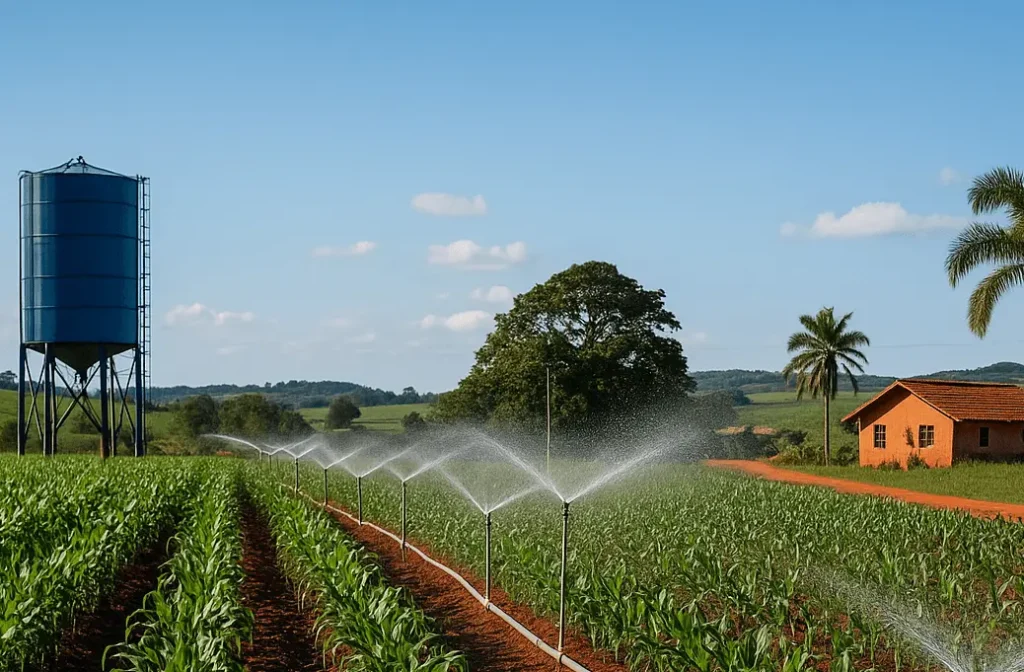 irrigacao agricola poco artesiano campinas Irrigação agrícola com água de poço artesiano em Campinas - SP